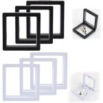 Ccykxa 6 pcs cadre flottant, 3d vitrine flottante, pi�ce de monnaie collection, pr�sentoir flottant �tui ...