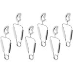 Ccykxa lot de 6 pinces � escargot, pinces � salade, escargot tong, mini pinces de cuisine en acier inoxydable, ...