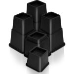Ccykxa - 8  20 cm)(noir) 8 pcs pied rehausseurs meubles rglables 4 hauts, 4 courts rehausseurs peu ...