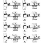 Ccykxa lot de 8 charni�res d'armoire de cuisine, de chambre � coucher, de salle � manger, de chambre ...