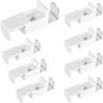 Ccykxa lot de 8 supports de stores pliss�s en forme de l, sans per�age, blancs, pour stores jour / nuit, ...