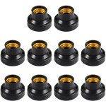Ccykxa base plafonnier culot e27, 10 pcs douille ampoule plafond e27 � visser de chantier, support de ...