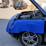 Ccykxa - bleu)3 pi�ce automobile couverture magn�tique �tanche avec crochets m�canicien tapis de protection ...