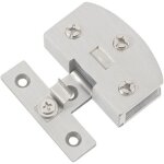 Ccykxa charnire en verre pour armoires  vin sans cadre en acier inoxydable 304, fixe  90 degrs, sans ...