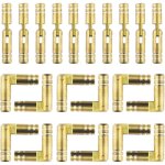 Ccykxa mini charni�re invisible en laiton - 30 pi�ces, 4 x 25mm, cylindrique, cach�, tonneau, dor�