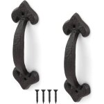 Ccykxa - poign�e de porte en fonte ancienne, 2 pi�ces poign�e porte coulissante, poign�e de porte r�tro, ...