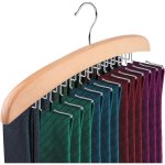 Ccykxa porte - cravates, porte - cravates pour hommes, organisateur de ceintures en bois naturel crochet ...