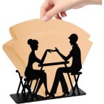 Ccykxa porte - serviettes et porte - filtre � caf� en acier inoxydable noir - porte - sac filtrant et ...