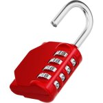Ccykxa - rouge)cadenas code exterieur, cadenas a code pour casier, cadenas 4 chiffres pour gym, vestiaire, ...
