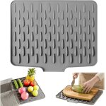 Ccykxa tapis �gouttoir vaisselle tapis d'�gouttage pliable tapis vaisselle r�sistant � la chaleur antid�rapant ...