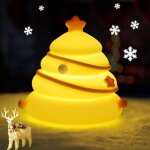 Ccykxa veilleuse silicone souple sapin arbre de nol dcoration led lumire douce deco noel pour bb ...