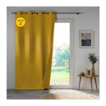 Cdaffaires - lot de 2 rideaux occultant double face 140 x 260 cm 100% microfibre obscure jaune Cdaffaires - lot de 2 rideaux occultant double face 140 x 260 cm 100% microfibre obscure jaune