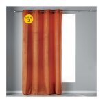 Cdaffaires - lot de 2 rideaux tamisant 140 x 240 cm velours doux velvetine orange Cdaffaires - lot de 2 rideaux tamisant 140 x 240 cm velours doux velvetine orange