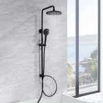 Cecipa - systme de douche robinet de baignoire noir sparable colonne de douche cascade douche 2 fonctions ...