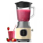 Cecotec - blender mixeur retrotwist yellow. puissance maximale 800 w, bol en verre d'une capacit de ...