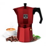 Cecotec - cafetière italienne mokclassic 300 red. expresso, aluminium, 3 tasses, tous feux, joint silicone, ... Cecotec - cafetière italienne mokclassic 300 red. expresso, aluminium, 3 tasses, tous feux, joint silicone, ...
