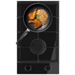 Cecotec gas de table de cuisson  2 feux bolero squad g 2400f glass black, 5, 2kw, glass black, grilles ...