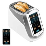 Cecotec grille - pain vertical toastpad double connected. �cran tactile lcd, t�l�commande, 1400w, toast ...