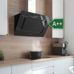 Hotte aspirante bolero flux dt 908002 glass black a + + 90 cm, 800 m / h, verre noir, moteur 210 w, ...