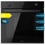 Cecotec - produit d'occasion] four encastrable multifonction m236000 dark inox time de 70l de capacit, ...