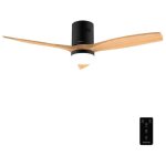 Cecotec ventilateur de plafond avec lumi�re energysilence aero 5600 classic black&lightwood. moteur dc ...