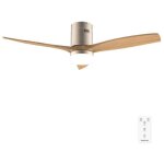 Cecotec ventilateur de plafond avec lumi�re energysilence aero 5600 classic gold&lightwood. moteur dc ...