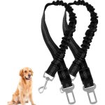 Ceinture chien voiture, 2 pi�ces harnais, ceinture securite avec absorption des chocs et mousqueton pour ...