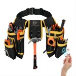 Ceinture  outils magntique, 26 poches, pochette  outils robuste, ceinture  outils magntique amovible ...