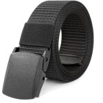 Ceinture de travail pour homme, ceinture en nylon ajustable, sans boucle mtallique, passage rapide aux ...
