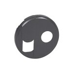 Cliane enjoliveur prise rj45 et tv simple graphite - 067939 - legrand