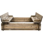 C�monjardin - bac � sable en bois avec bancs