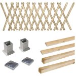 Cémonjardin - kit clôture en bois prunus h 80 à fixer Cémonjardin - kit clôture en bois prunus h 80 à fixer