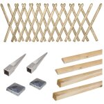 Cémonjardin - kit clôture en bois prunus h 80 à enfoncer Cémonjardin - kit clôture en bois prunus h 80 à enfoncer