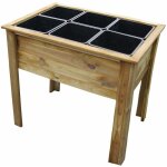 Potager sur pieds avec 6 bacs de sparation