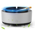 Cendrier aspirateur de fum�e, 2 en 1 cendrier �lectronique intelligent purificateur d'air, anti odeur ...