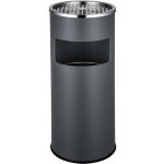 Cendrier extrieur design avec poubelle en acier inoxydable 30 litres gris