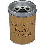 Cendrier messages m�tal d7, 5cm atmosphera cr�ateur d'int�rieur