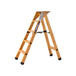 Centaure - escabeau lyonnais bois 3 marches + tablette - hauteur de travail 2, 25m
