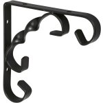 Centrale brico equerre r�tro acier epoxy noir, h. 10 x p. 10 cm