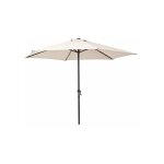 Parasol pied central polar beige hexagonal, l. 263 x l. 262 cm