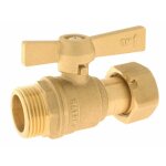Robinet d'arrt compteur 1 / 4 de tour, mle / femelle 20 x 27 mm 20 x 27 mm - centrale brico