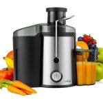 Centrifugeuse extracteur de jus, prparation rapide, goulotte large de 65mm, rcipient  pulpe 1, 5l ...