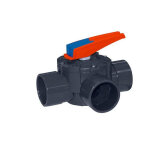 50 mm, vanne trois voies pvc. cepex