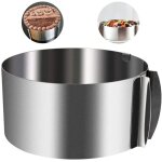 Cercle � p�tisserie r�glable de 15 � 30 cm en acier inoxydable, moule � mousse pour g�teau, ustensiles ...