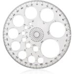 Cercle pochoir, normographe rond, gabarit multifonctionnel - rgle de mesure en plastique, outil de dessin ...