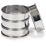 Cercle tarte 8x2cm inox 'x4' - patisse