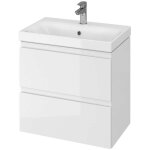 Cersanit - moduo - meuble avec lavabo, 57x60x38 cm, 2 tiroirs, blanc s801 - 227 - dsm Cersanit - moduo - meuble avec lavabo, 57x60x38 cm, 2 tiroirs, blanc s801 - 227 - dsm