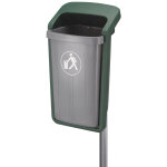 Certeo - frankel kaiserkraft, poubelle d'extrieur, capacit 50 l, l x