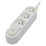 Bloc multiprise 3x16a - 3500w - c�ble h05vv - f 3x1. 5mm� - longueur 3m - blanc chacon