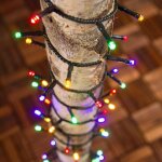 Chaine chaine 28 mt se'rie 700 led lumie'res de noel 5 mm multicolore reflex rgb avec 8 jeux lumineux ...